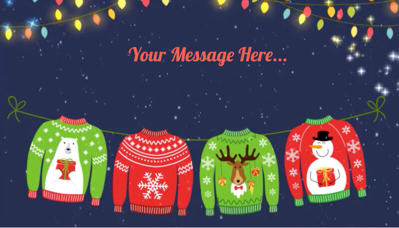 christmas sweaters ecard design